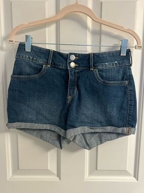 abercrombie kids Dark Blue Denim Roll-Hem Shorts